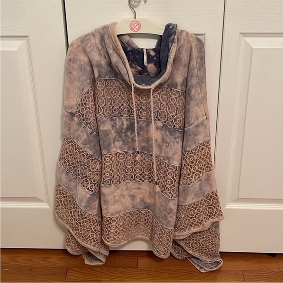 Free People Crochet French Terry Poncho - Picture 2 of 5